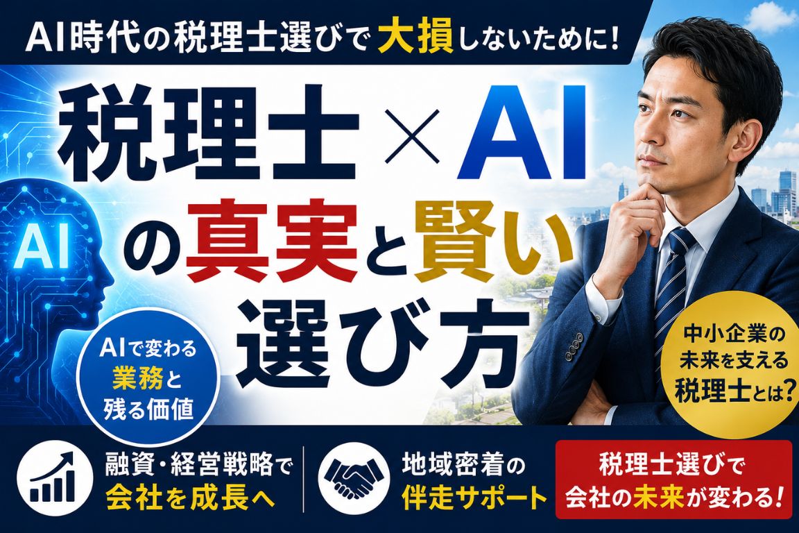 税理士とAI時代の関係を解説｜中小企業が失敗しない税理士の選び方とAIで変わる業務