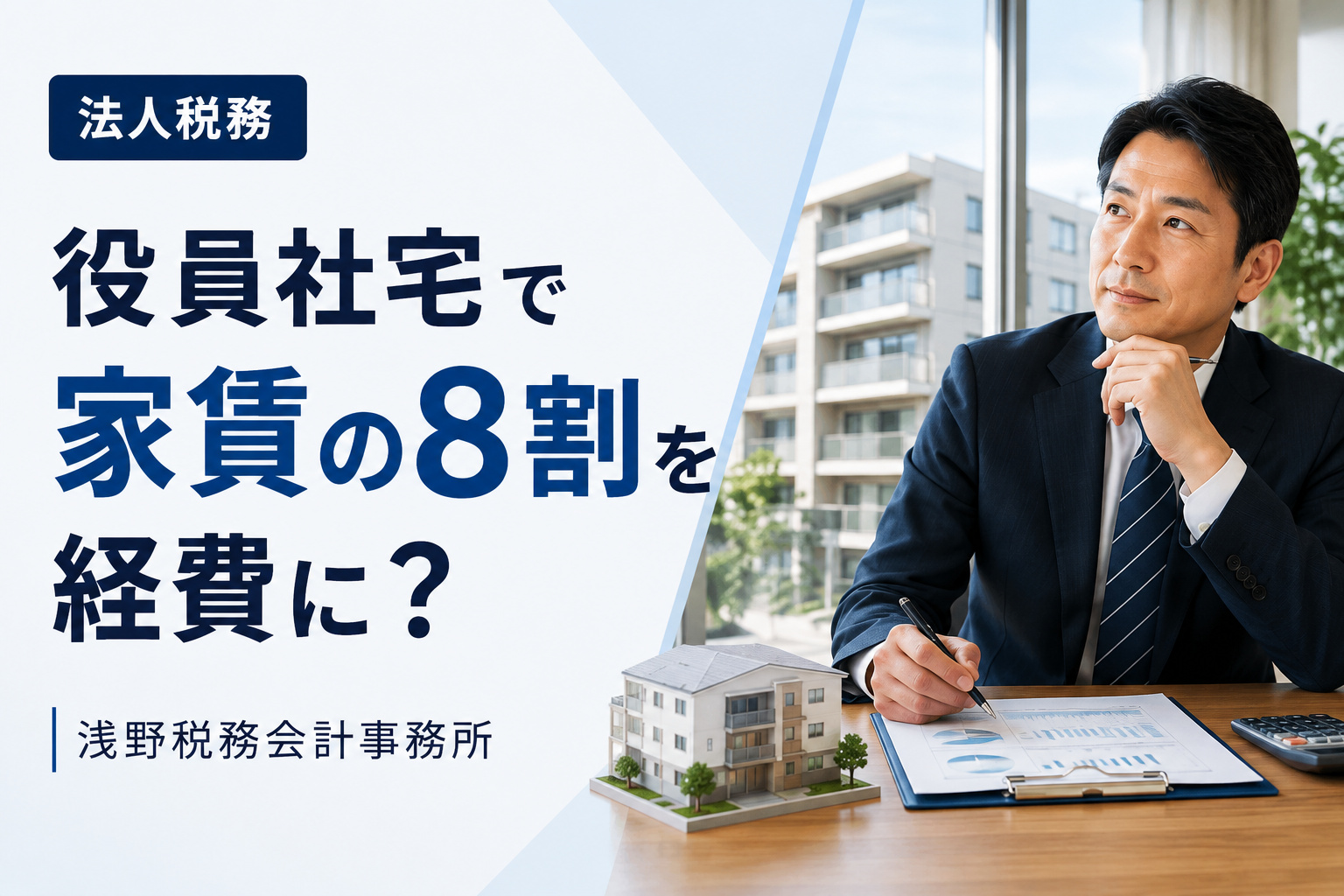 役員社宅の節税方法｜家賃8割を経費にできる条件・計算方法と注意点
